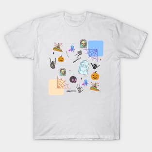 Skull and pumpkin T-Shirt